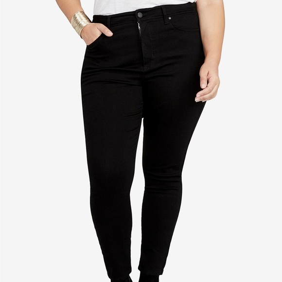 RACHEL Rachel Roy Denim - RACHEL Rachel Roy Black High-Waist Skinny Jeans